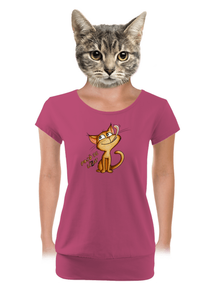 Pojď se lísat dámské tričko s lemem Magenta