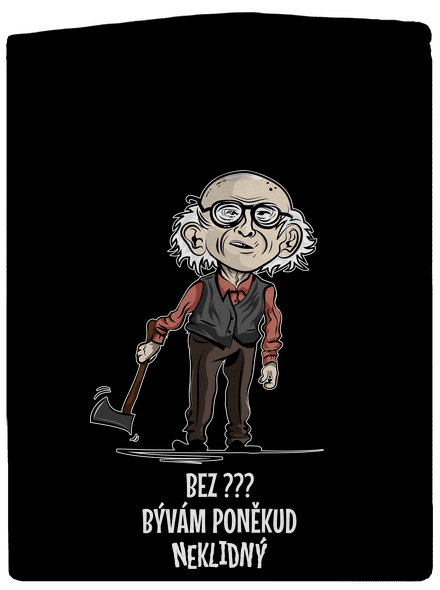 Neklidný - vlastní text pánská mikina na zip Black