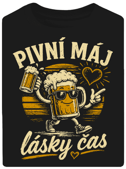 Pivní máj unisex tričko oversized Black