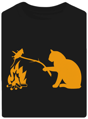 Kočka a myš unisex tričko oversized Black