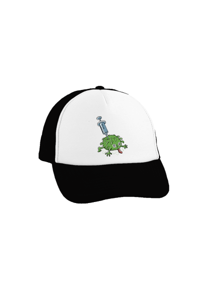 Zapíchlý covid kšiltovka truckerka Black cap