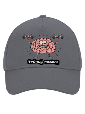 Trénuji mozek kšiltovka baseballka Graphite grey