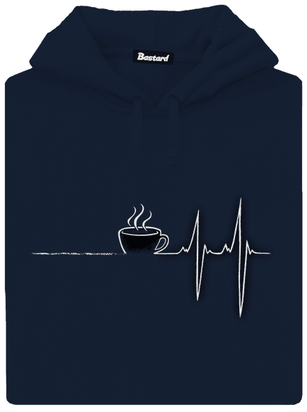 Coffee help pánská mikina klokanka Navy