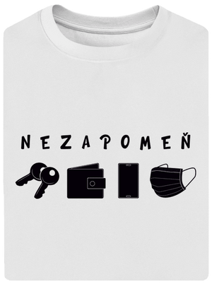 Nezapomeň unisex tričko oversized White