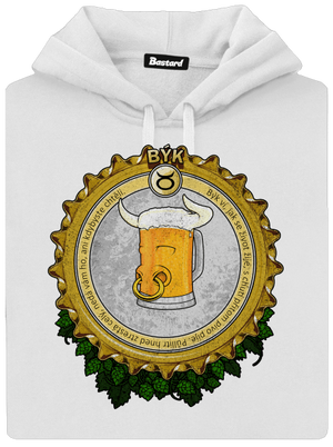 Pivní horoskop: Býk dámská mikina klokanka White