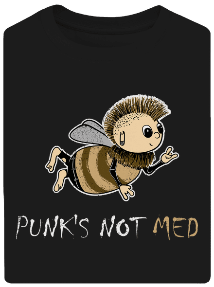Punks Not Med unisex tričko oversized Black