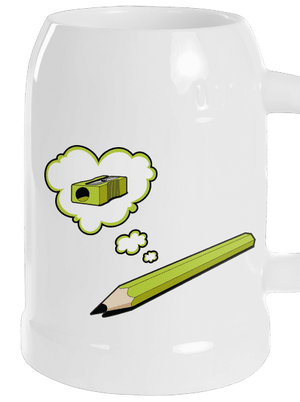 Tužka a Ořezávátko půllitr White