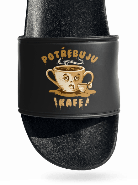 Potřebuju kafe pantofle Black