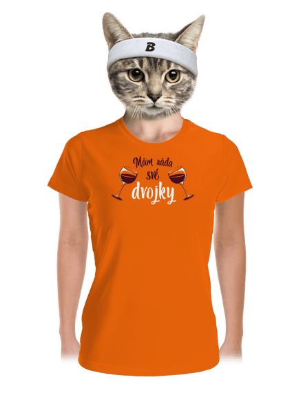 Dvojky dámské sportovní tričko Neon Orange