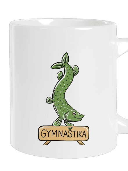 Gymnaštika velký hrnek White