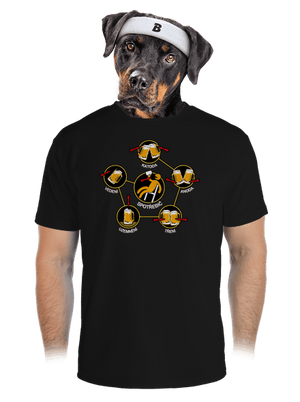 Pivní obvody pánské sportovní tričko Black
