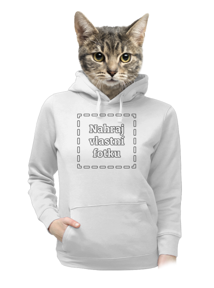 Vlastní potisk dámská mikina klokanka White
