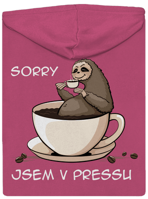 V pressu dámská mikina na zip Magenta