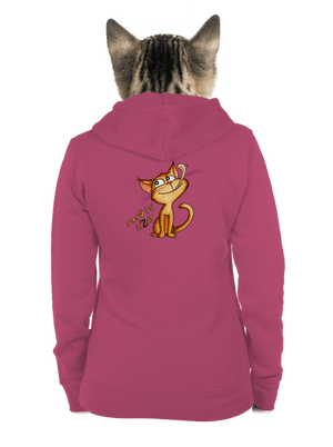 Pojď se lísat dámská mikina na zip Magenta