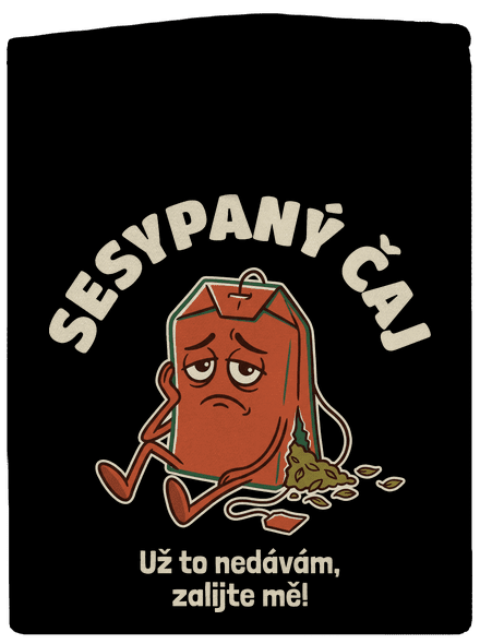 Sesypaný čaj pánská mikina na zip Black