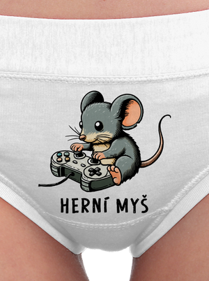 Herní myš dámské kalhotky White