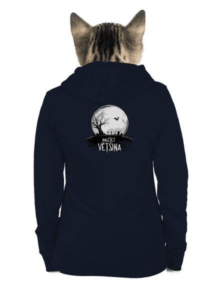 Mlčící většina dámská mikina na zip Navy Mal