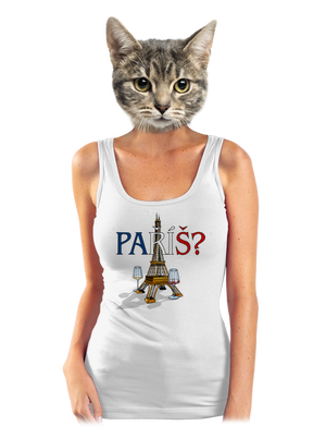 Paříš dámské tílko klasické White