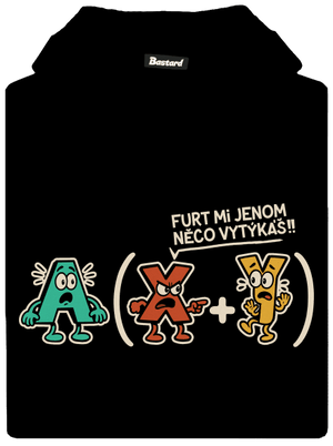 Vytýkání před závorku dětská mikina klokanka Black