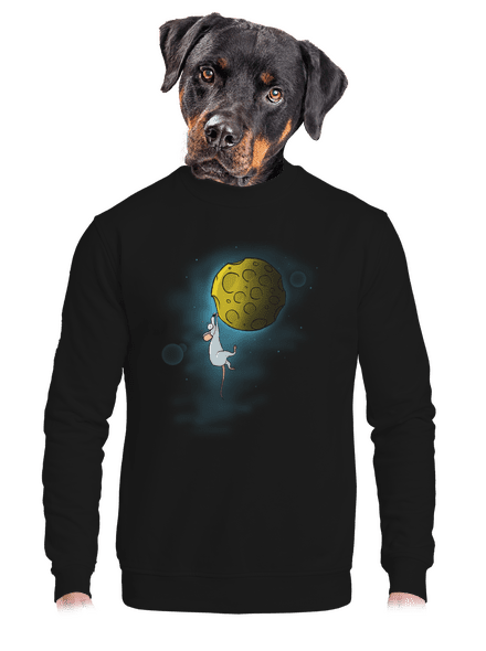 Můnčíz unisex mikina bez kapuce Black