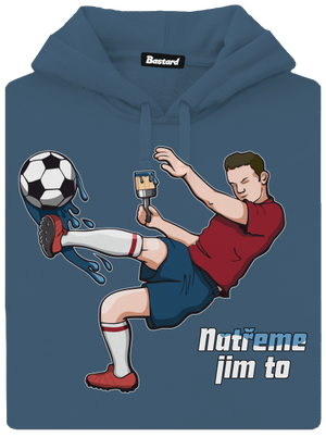 Natřeme jim to - Fotbal dámská mikina klokanka Denim