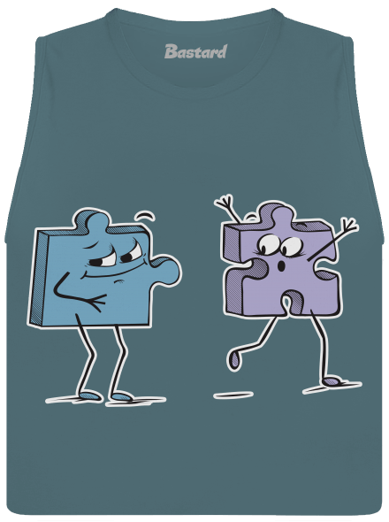 Puzzlíci dámské tílko volné Heather Deep Teal