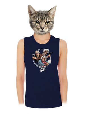 Penze nebo život dámské tílko volné Navy