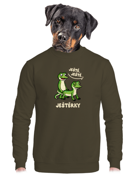 Ještě, ještě unisex mikina bez kapuce Urban Khaki