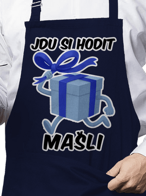 Jdu si hodit mašli zástěra Navy