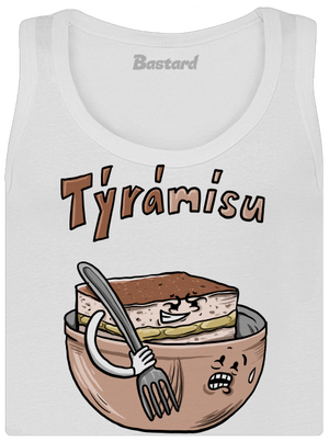 Týrámísu dámské tílko klasické White