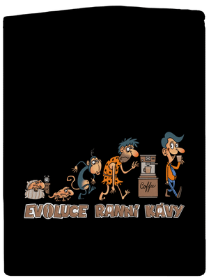 Evoluce ranní kávy pánská mikina na zip Black