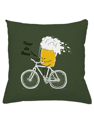 Tour de beer polštář Olive Green