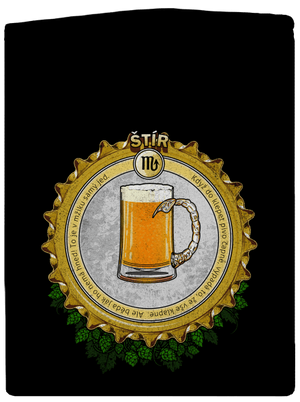 Pivní horoskop: Štír pánská mikina na zip Black