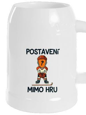 Postavení mimo hru půllitr White