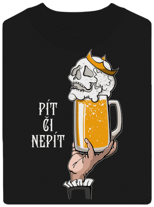 Pít či nepít unisex mikina bez kapuce Black