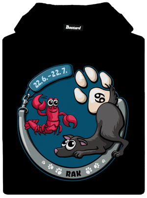 Psí horoskop: Rak dámská mikina klokanka Black