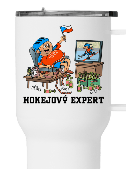Hokejový expert termohrnek White