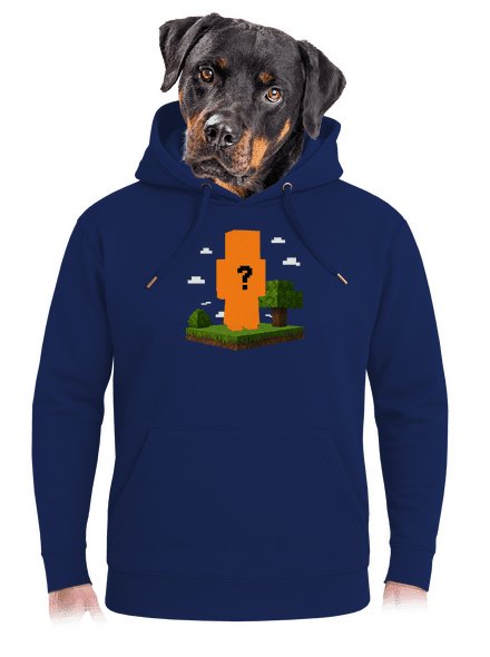 Minecraft z vlastní fotky unisex mikina premium Navy