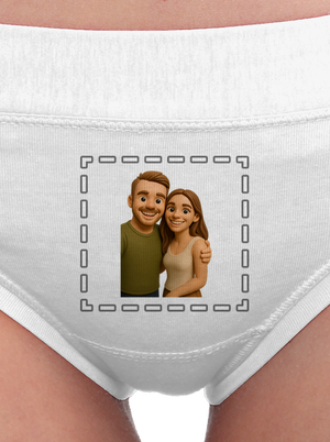 3D plastelína z vlastní fotky dámské kalhotky White