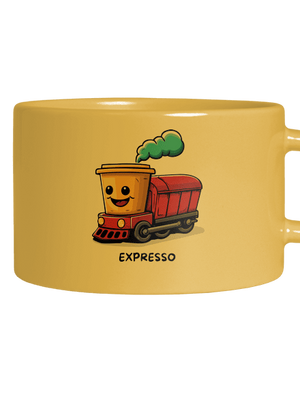 Expresso hrnek makronka Yellow Macaron