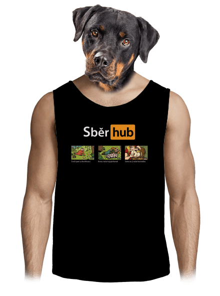 Sběr hub pánské tílko Black