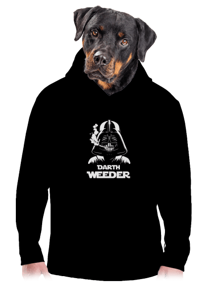 Darth Weeder pánská mikina klokanka Black
