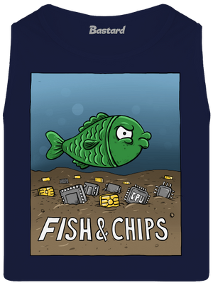 Fish and IT chips pánské tílko French Navy