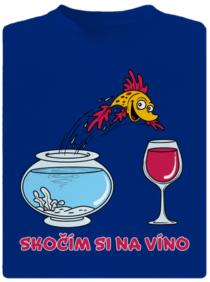 Skočím si na víno pánské sportovní tričko Royal Blue Mal