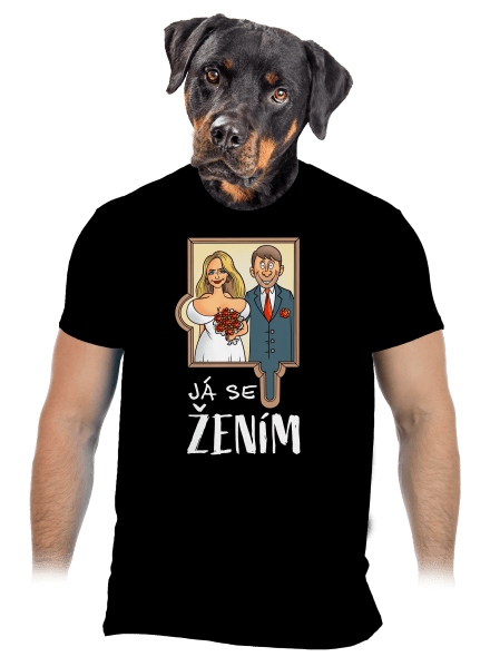 Já se žením/vdávám pánské tričko Black