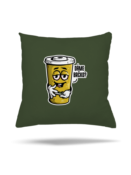 Dáme brčko? polštář Olive Green