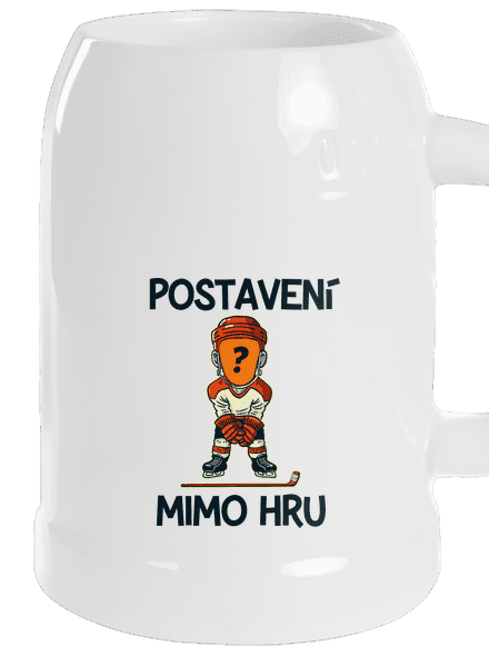 Postavení mimo hru půllitr White