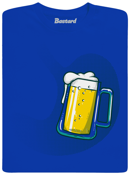 V břiše pánské dlouhý rukáv Royal Blue