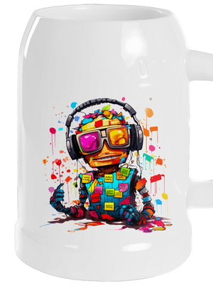 Workaholic robot půllitr White