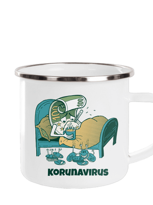 Korunavirus v posteli plecháček White